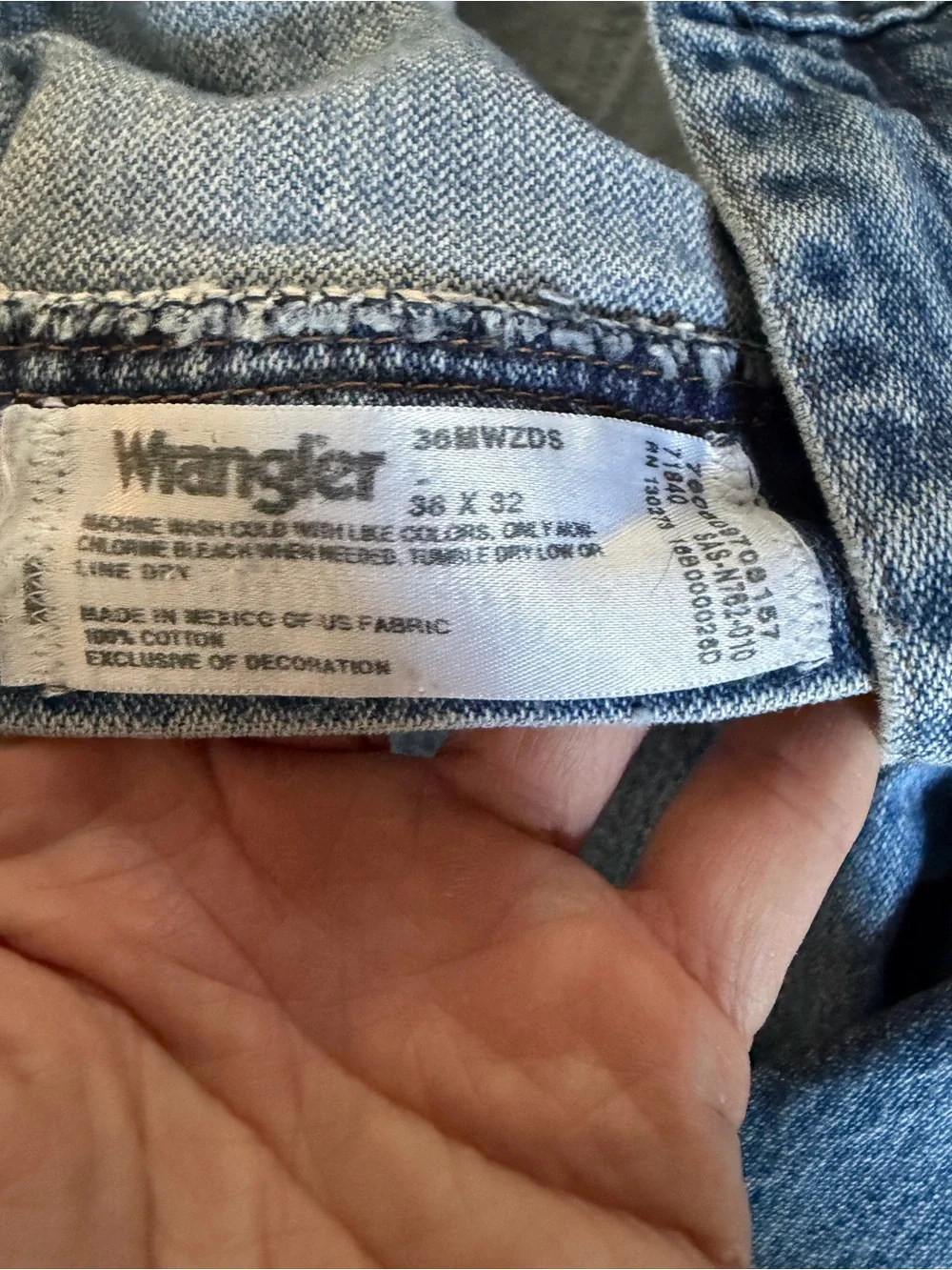 Classic men’s rugged wrangler jeans
